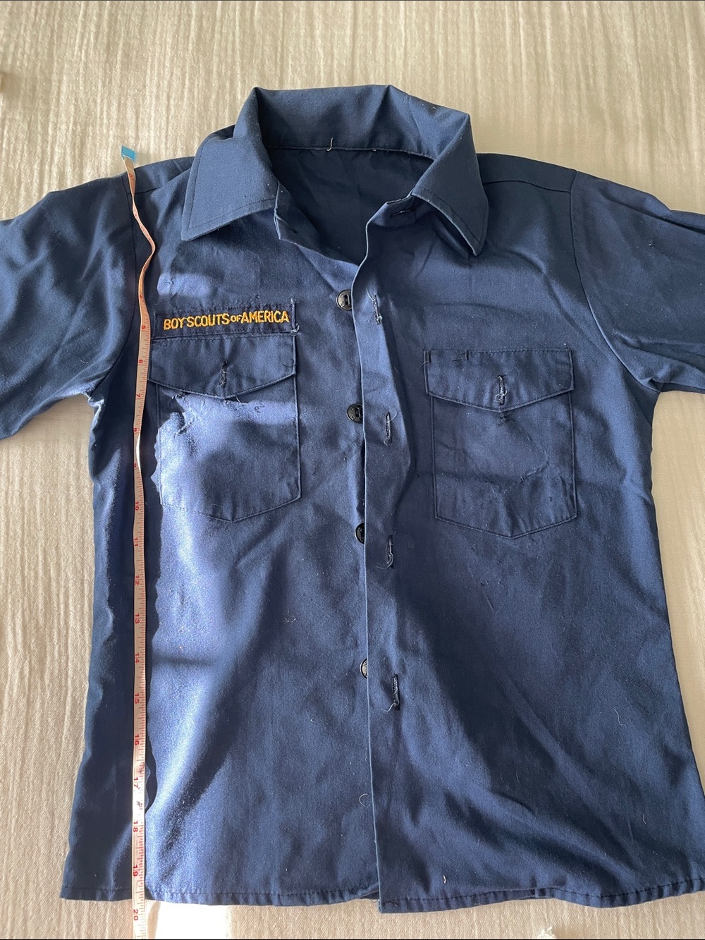 Cub Scout long sleeve shirt, scarf and badges